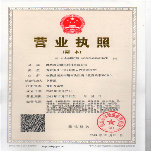 磁选机_干式_湿式永磁磁选机-潍坊远力磁电科技有限公司
